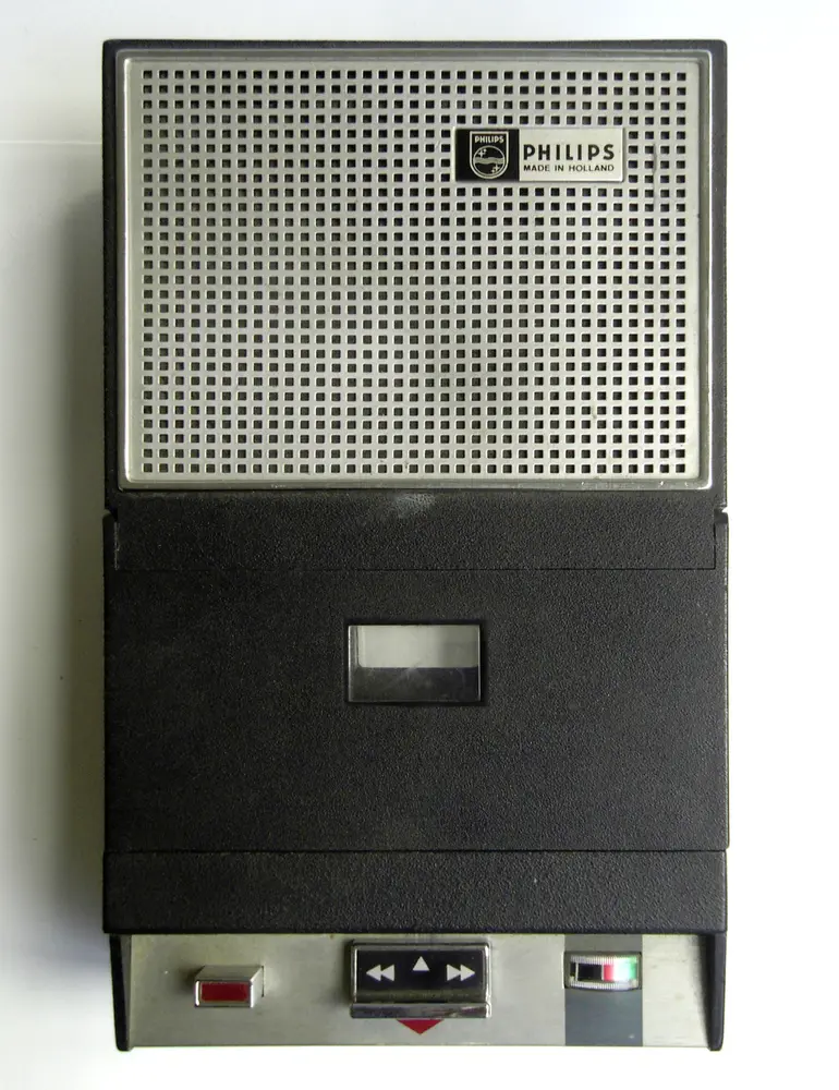 First-generation portable Philips cassette recorder