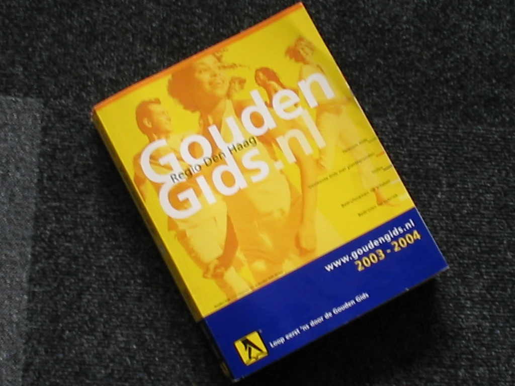 The Gouden Gids and Telefoongids side by side. Photograph from 2004.